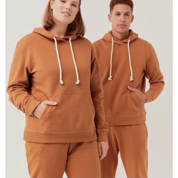 Pact Organic Cotton One for All Unisex Hoodie Amber Brown Medium - Picture 1 of 8